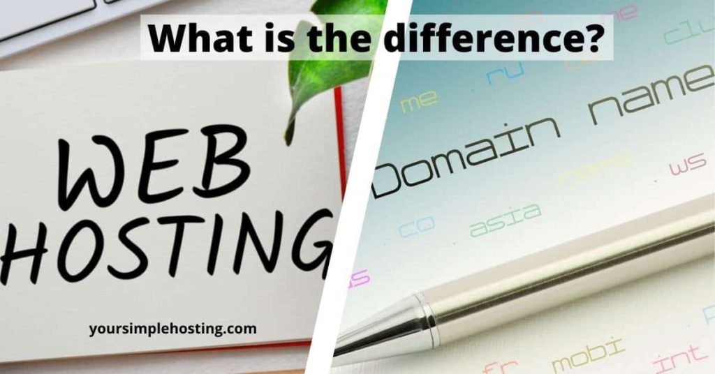 What is the difference between a web host and a domain