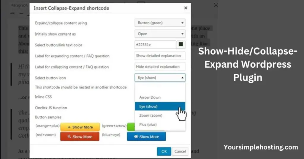 Show-Hide/Collapse-Expand WordPress Plugin