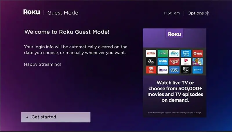 Roku Guest Mode