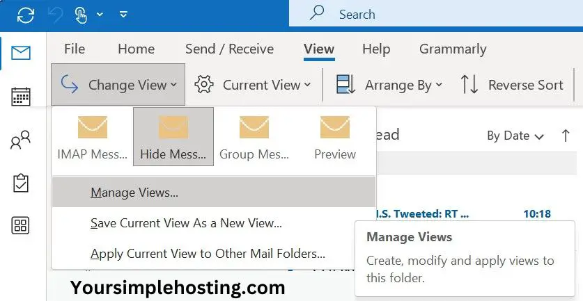How to Change The Outlook View