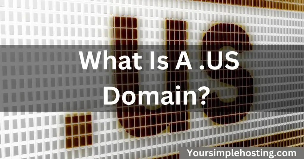 what is a .us domain written in white. Background has .us